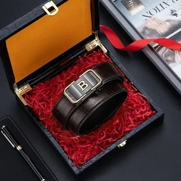 Men's Premium Leather Automatic Buckle Belt | Buy 1 Get 1 Free | Black & Brown | @ Just Rs. 599